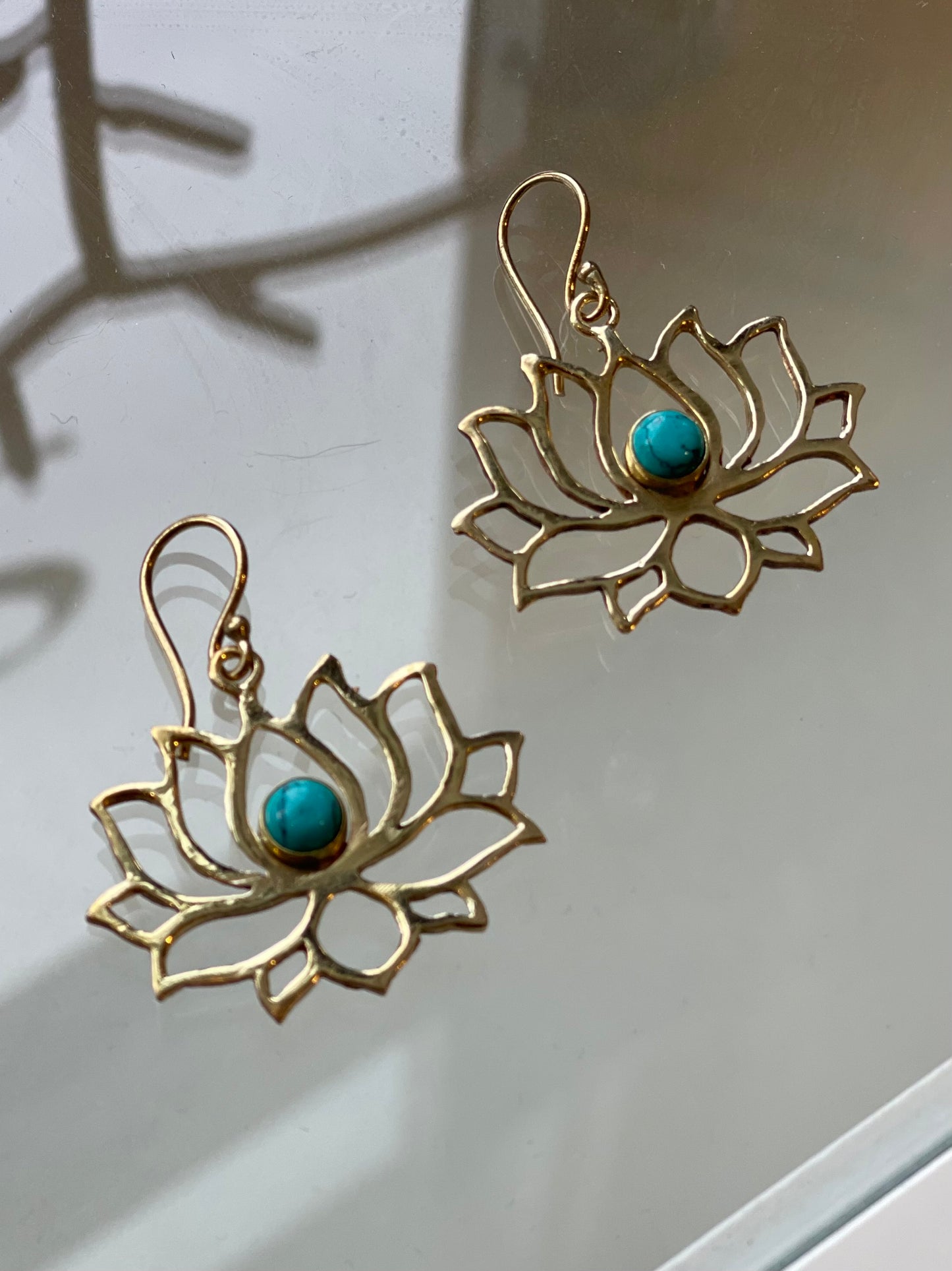 Stone Lotus Earring