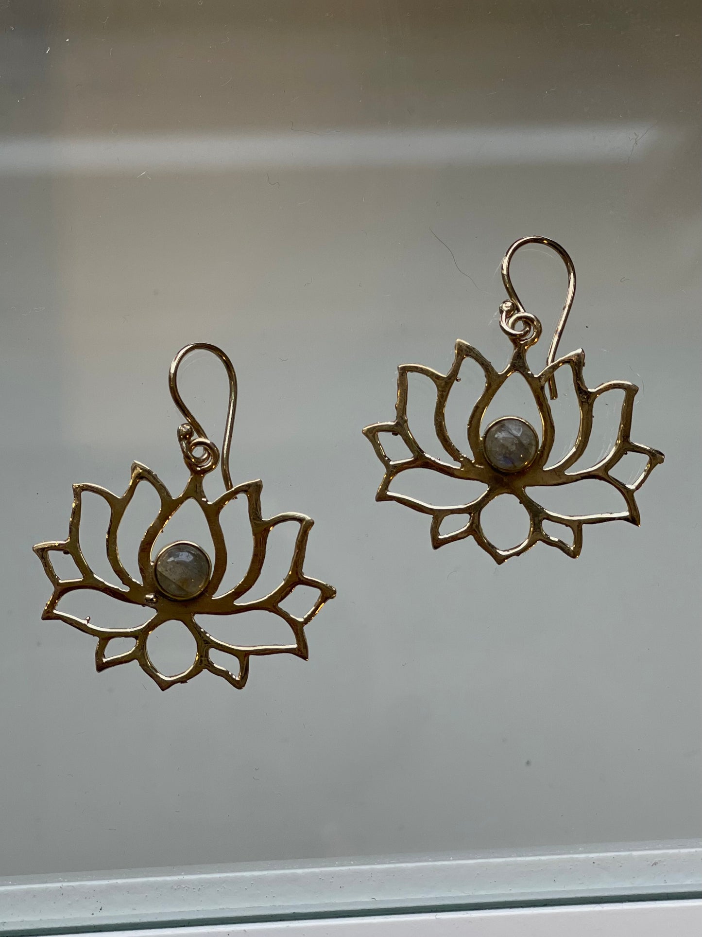 Stone Lotus Earring
