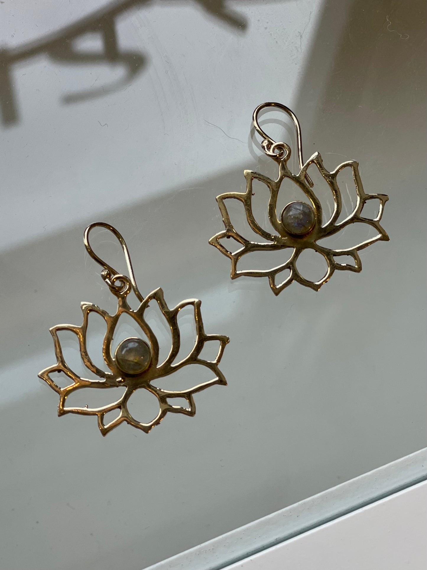 Stone Lotus Earring