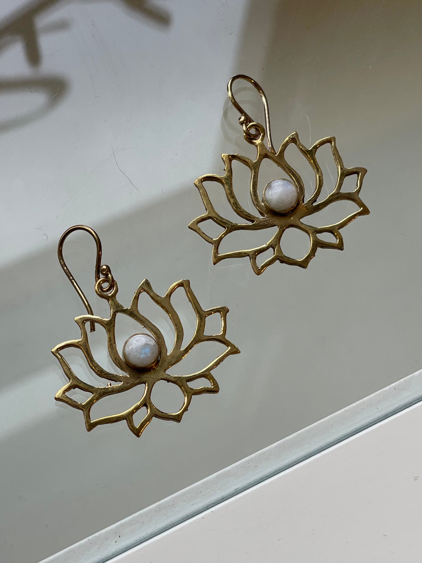 Stone Lotus Earring