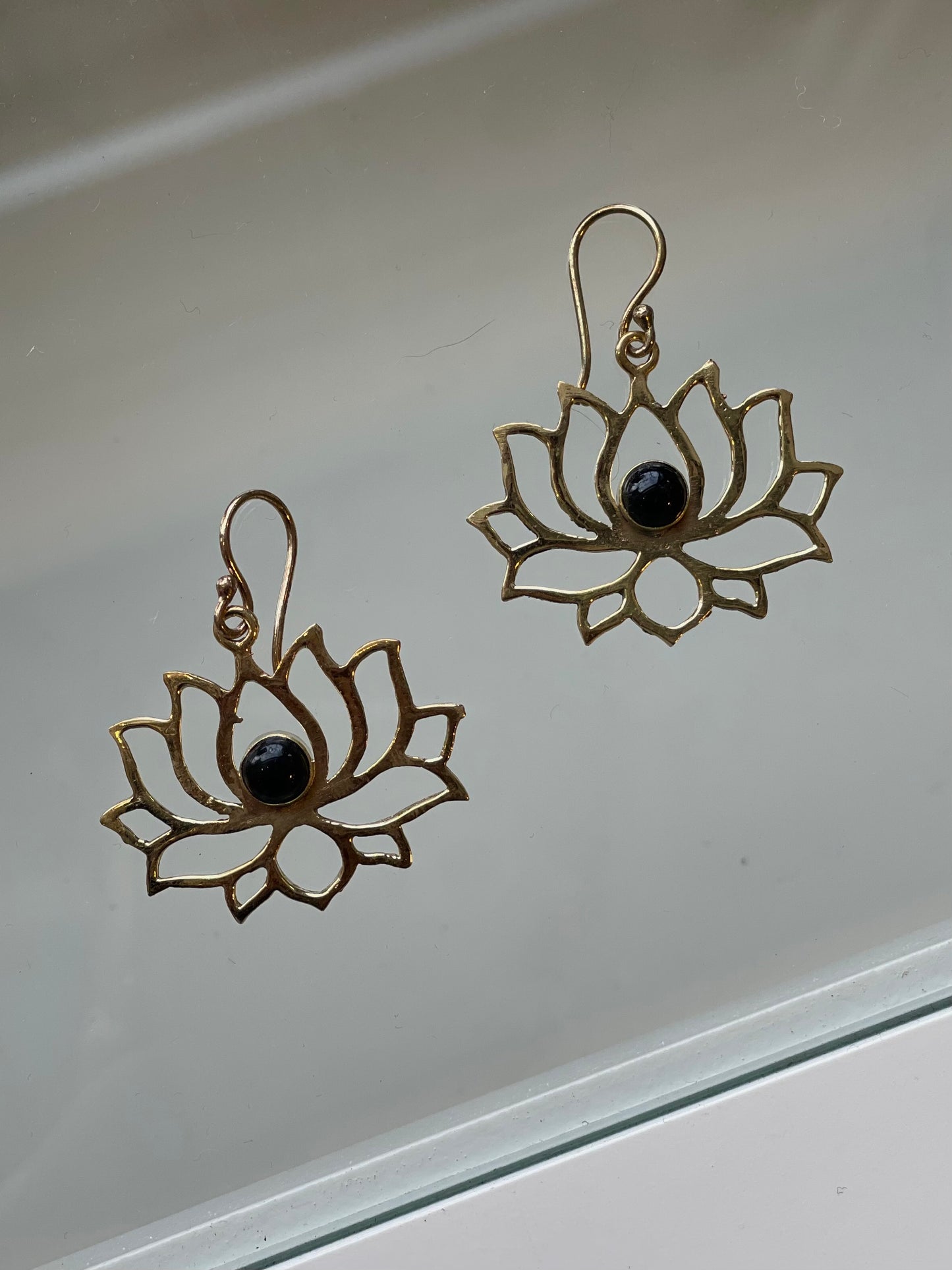 Stone Lotus Earring
