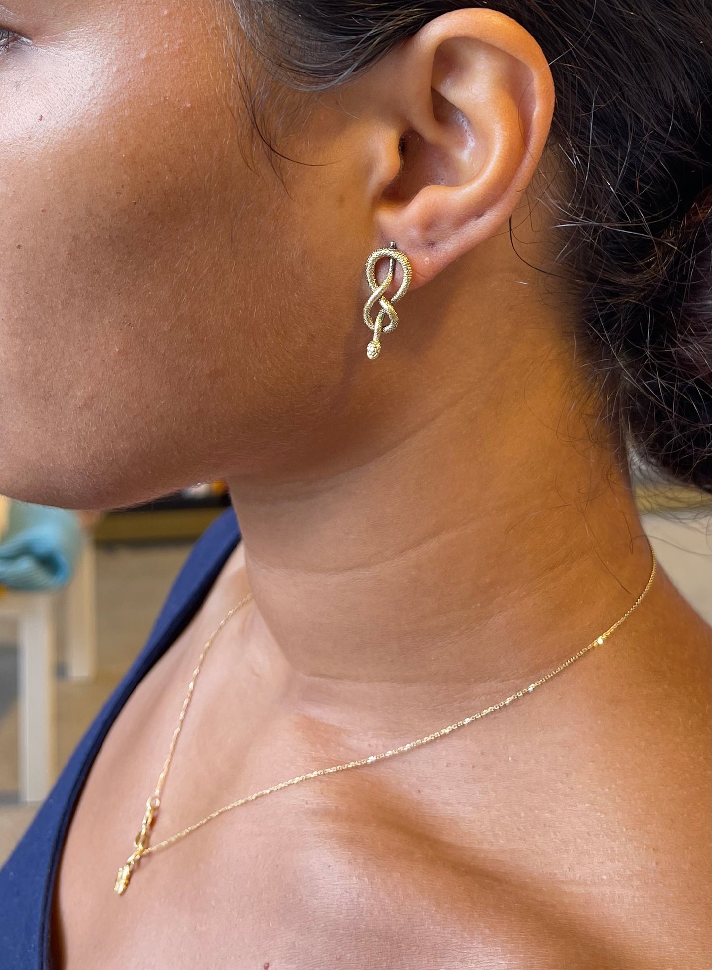 Mini Knotted Snake Studs