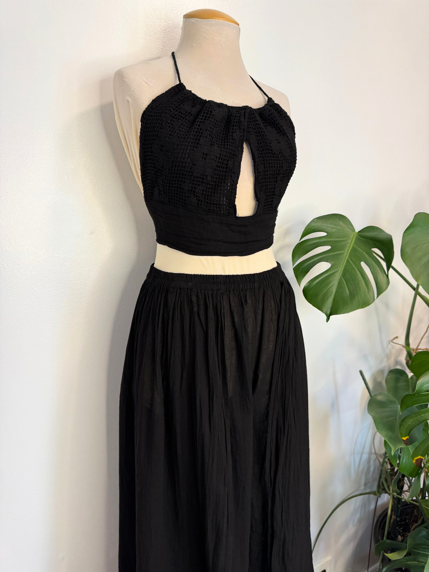 The Sacil Flowy Pant Set - Black