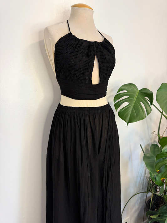 The Sacil Flowy Pant Set - Black