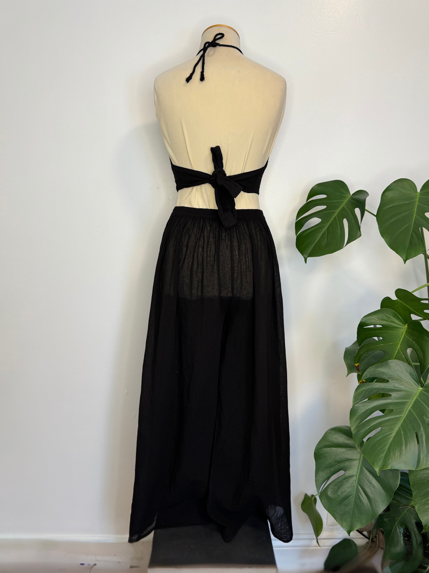 The Sacil Flowy Pant Set - Black
