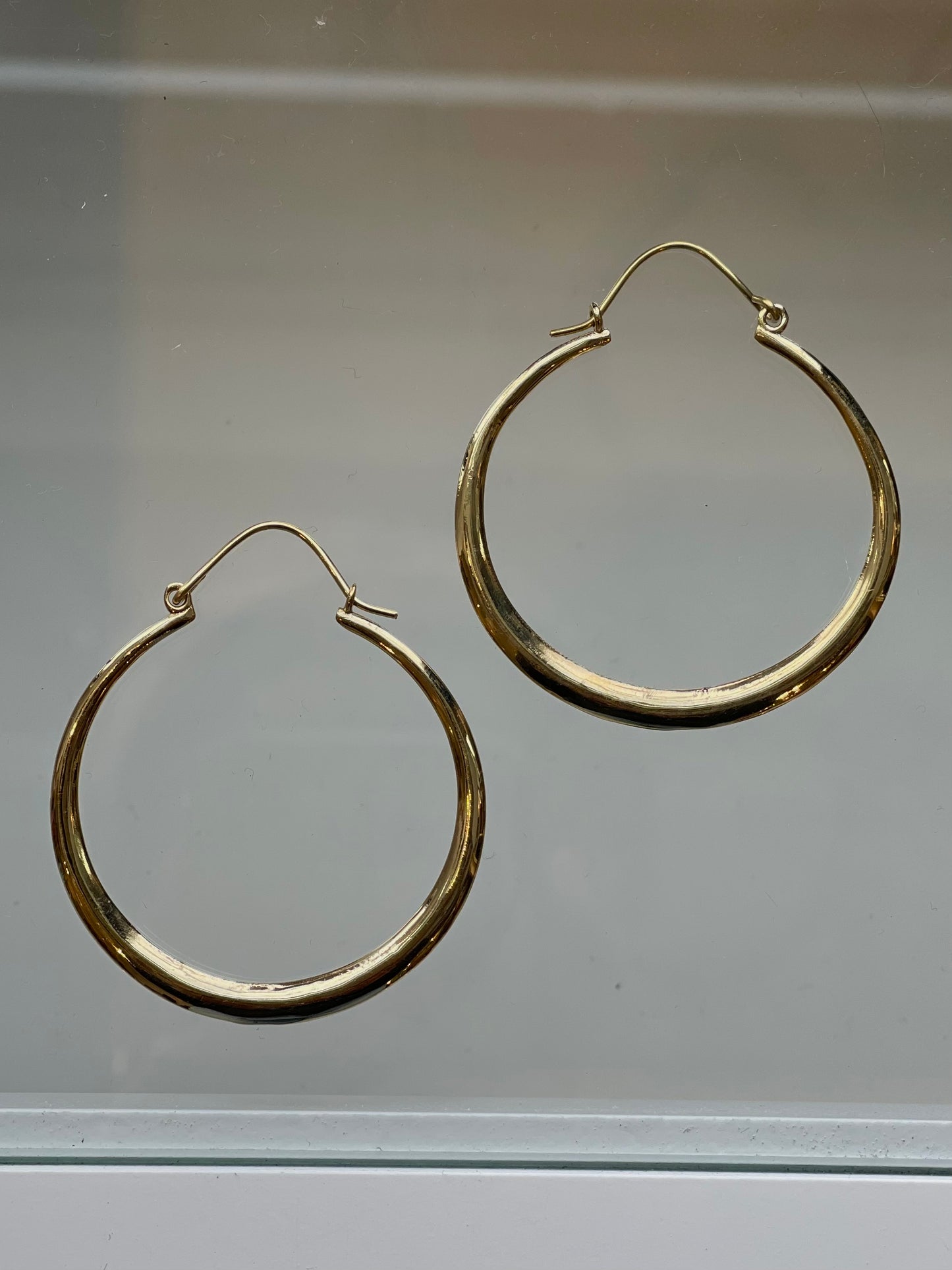 Simple Brass Hoop Earrings