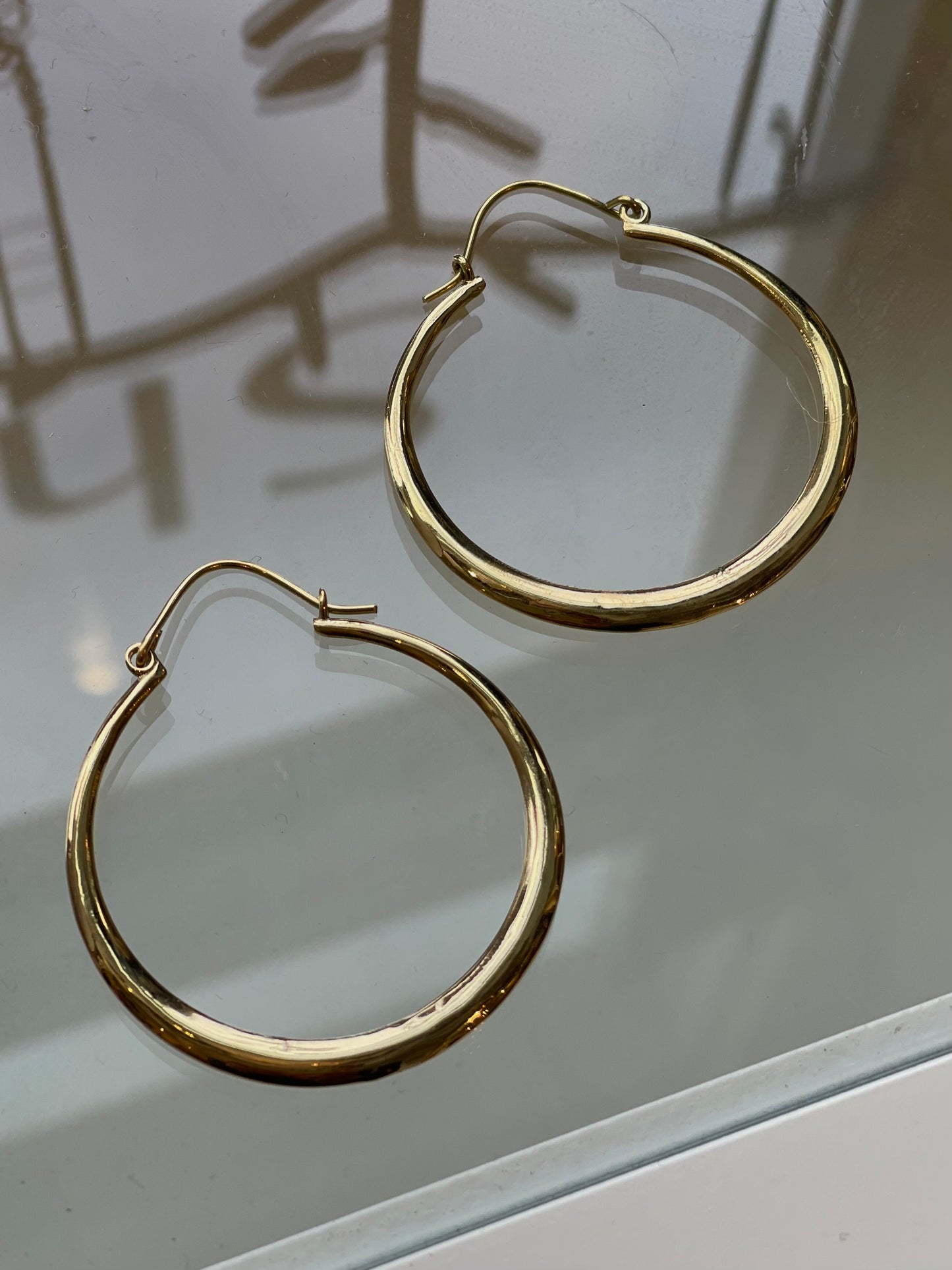 Simple Brass Hoop Earrings
