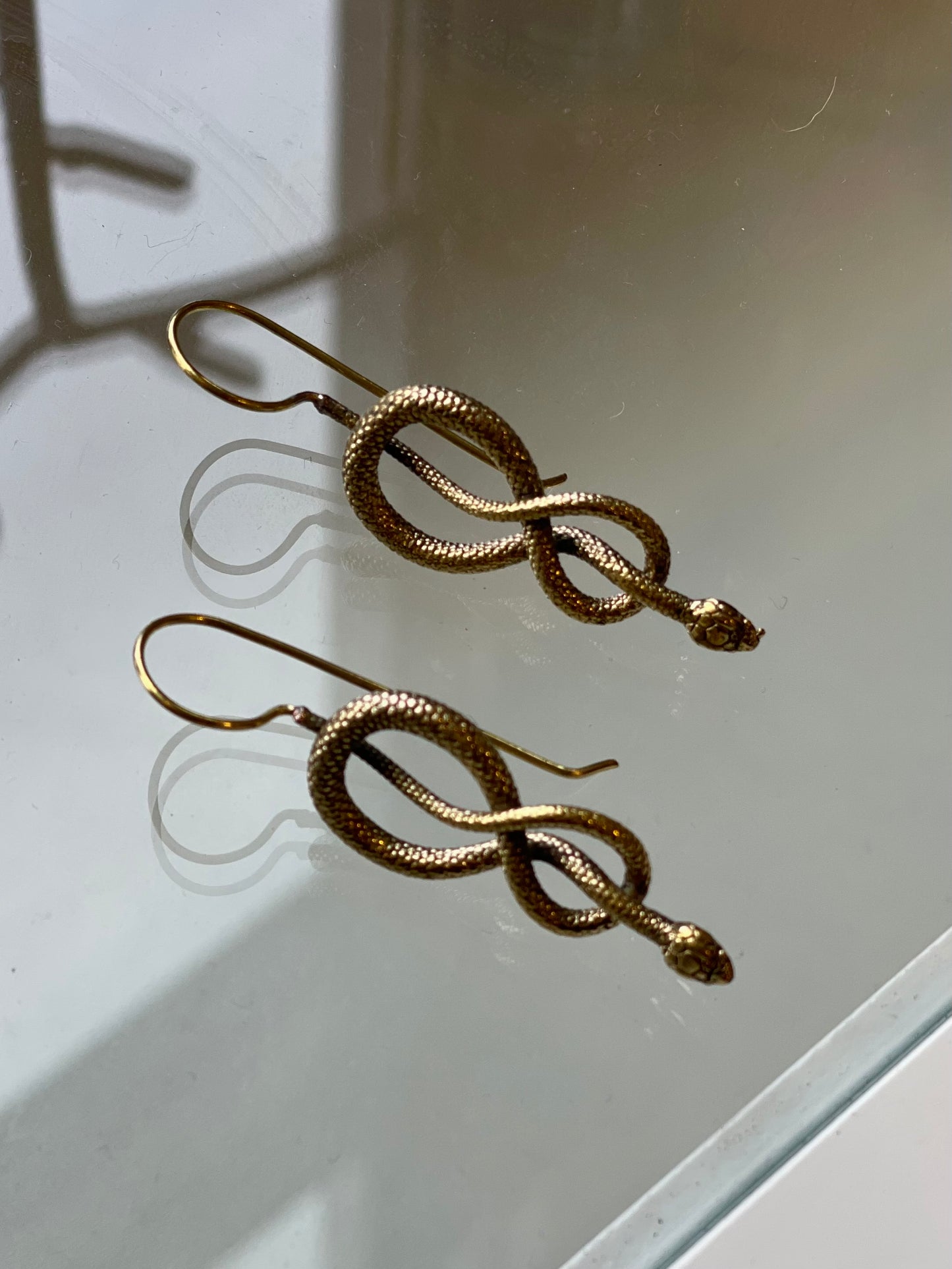 Small Knotted Snake Earrings
