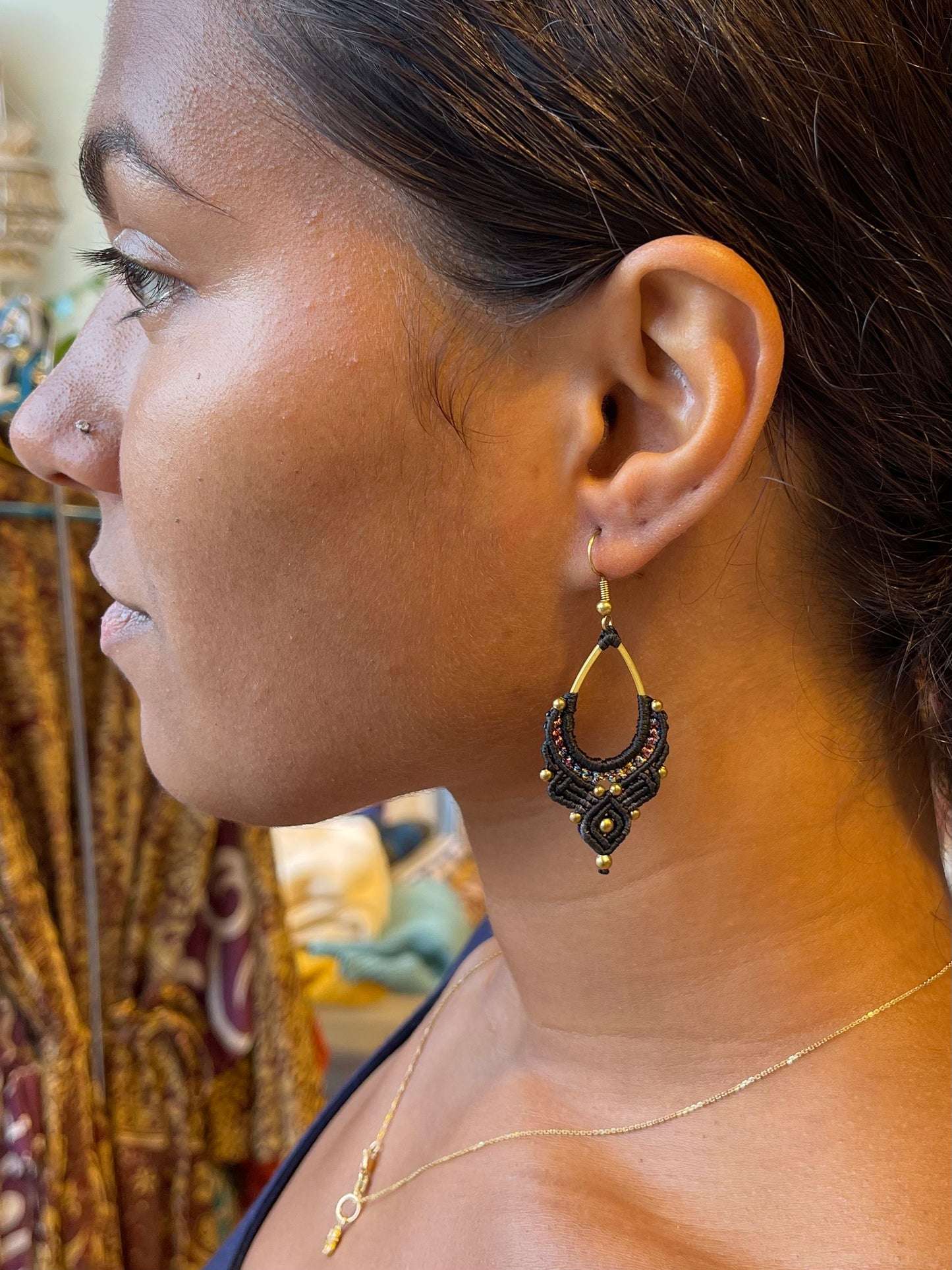 Small Beaded/Woven Earrings