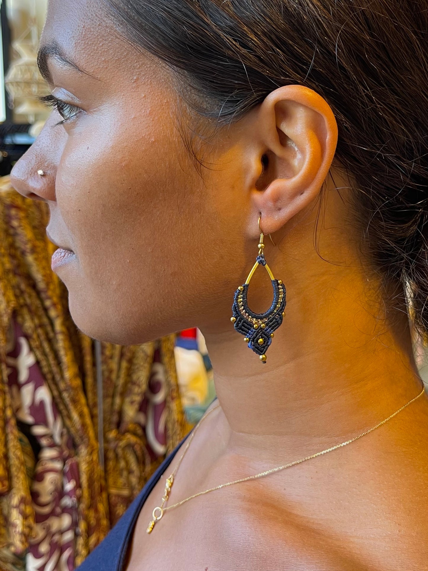 Small Beaded/Woven Earrings