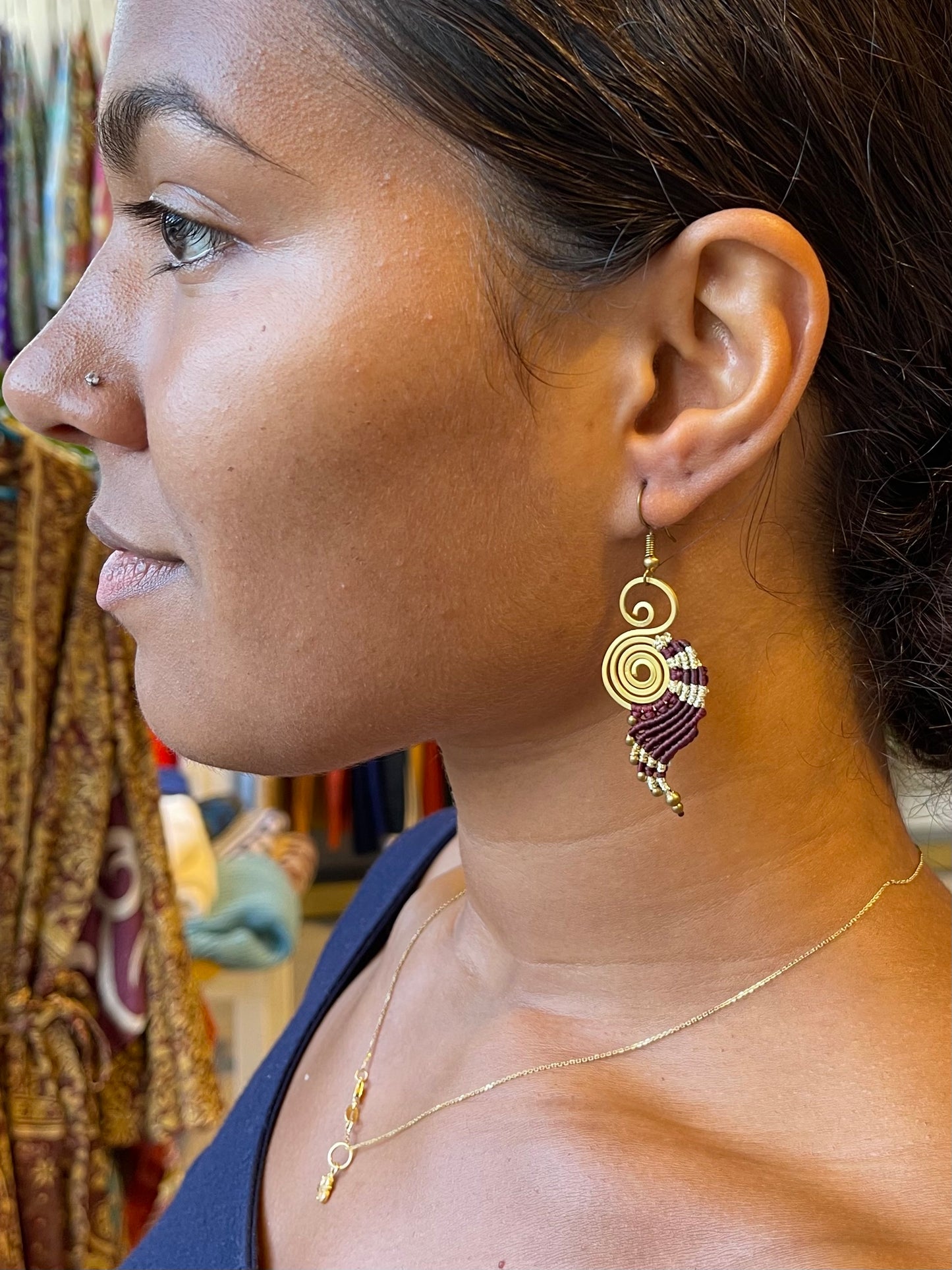 Small Beaded/Woven Earrings