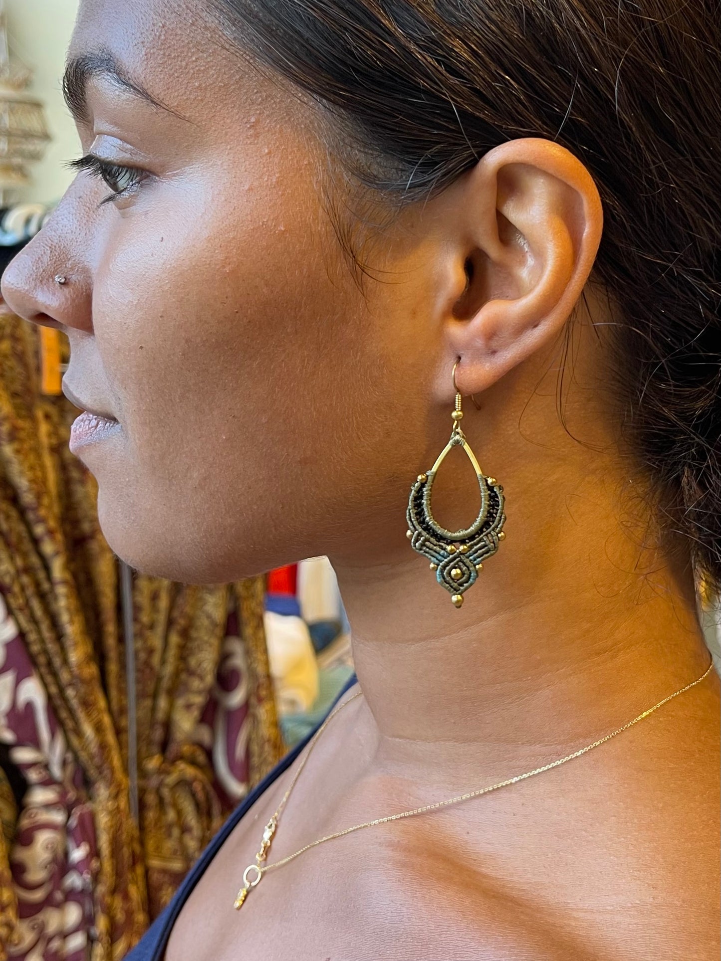 Small Beaded/Woven Earrings