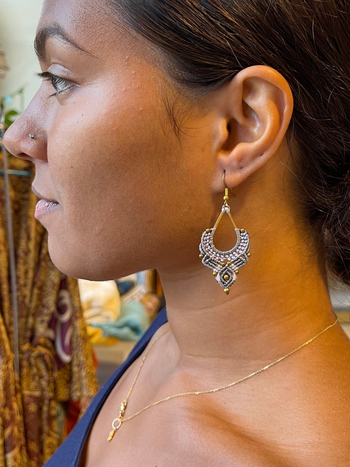 Small Beaded/Woven Earrings