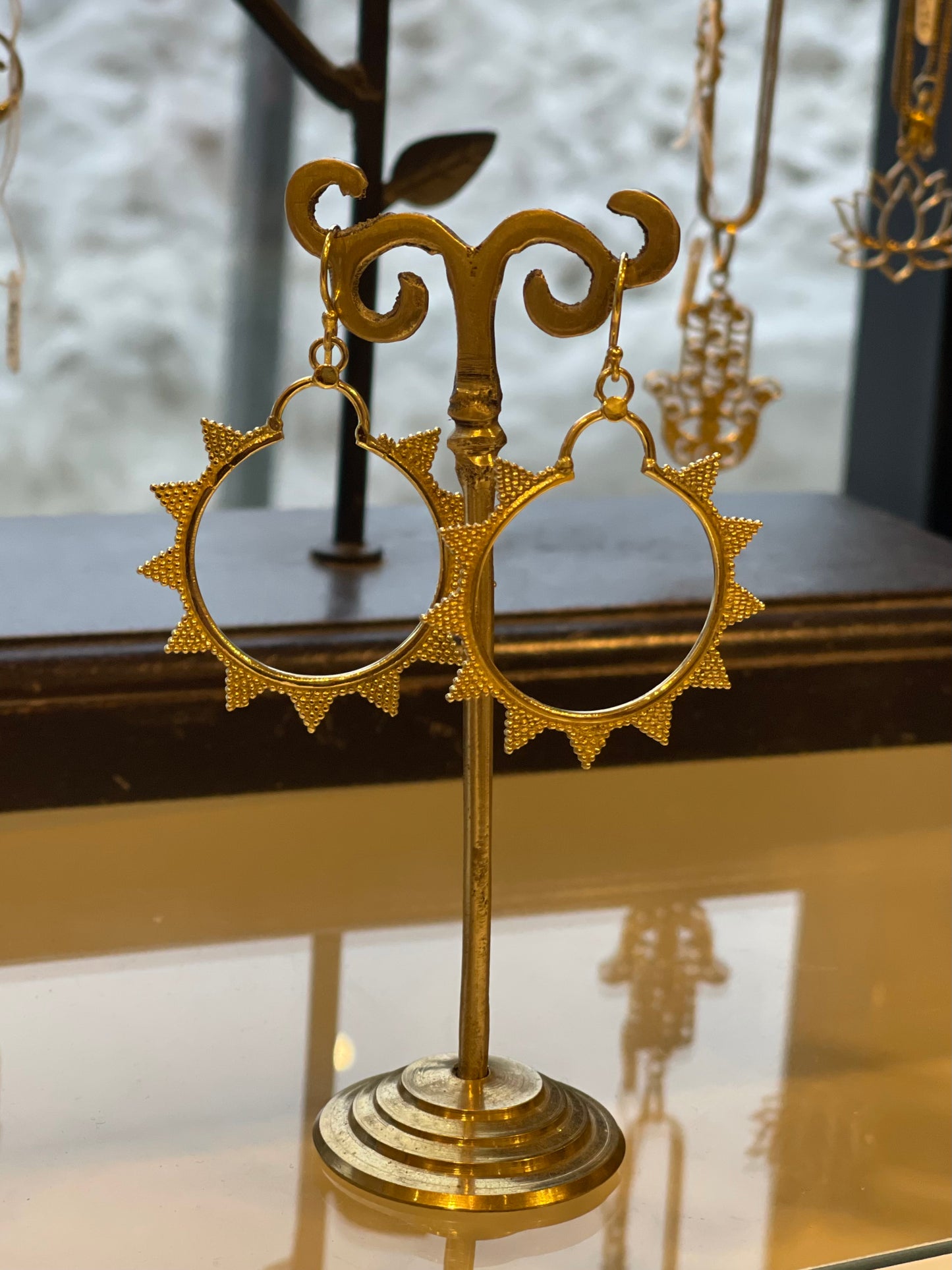 Sun Hoop Earrings