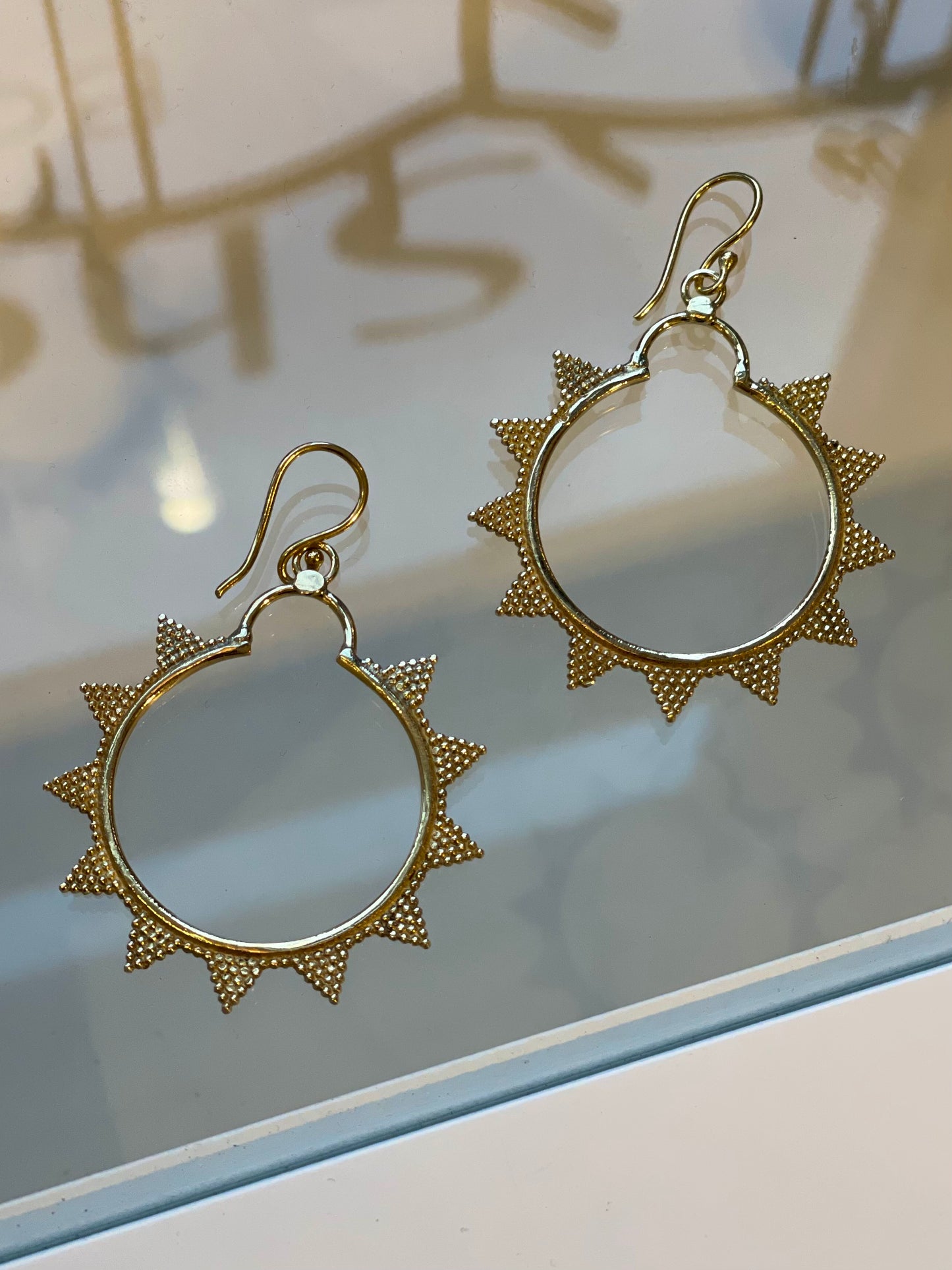 Sun Hoop Earrings