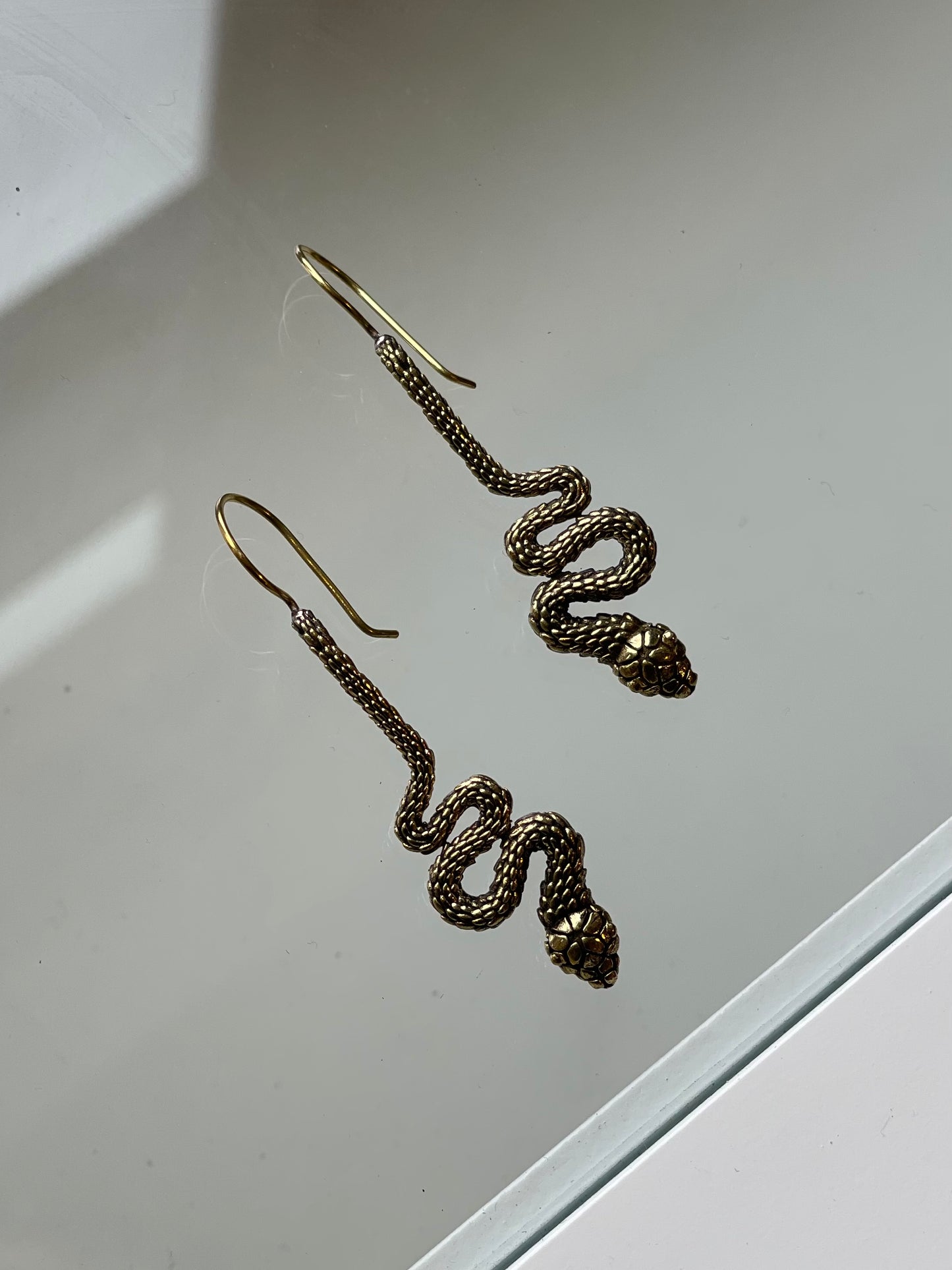 Teardrop Snake Earrings