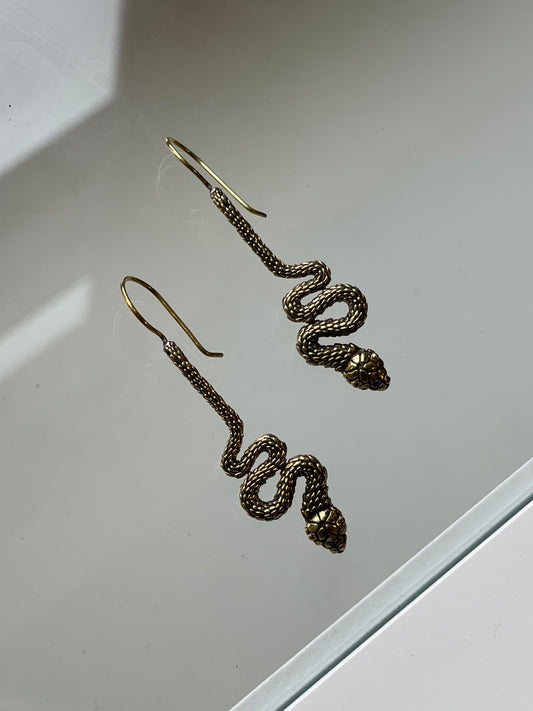 Teardrop Snake Earrings