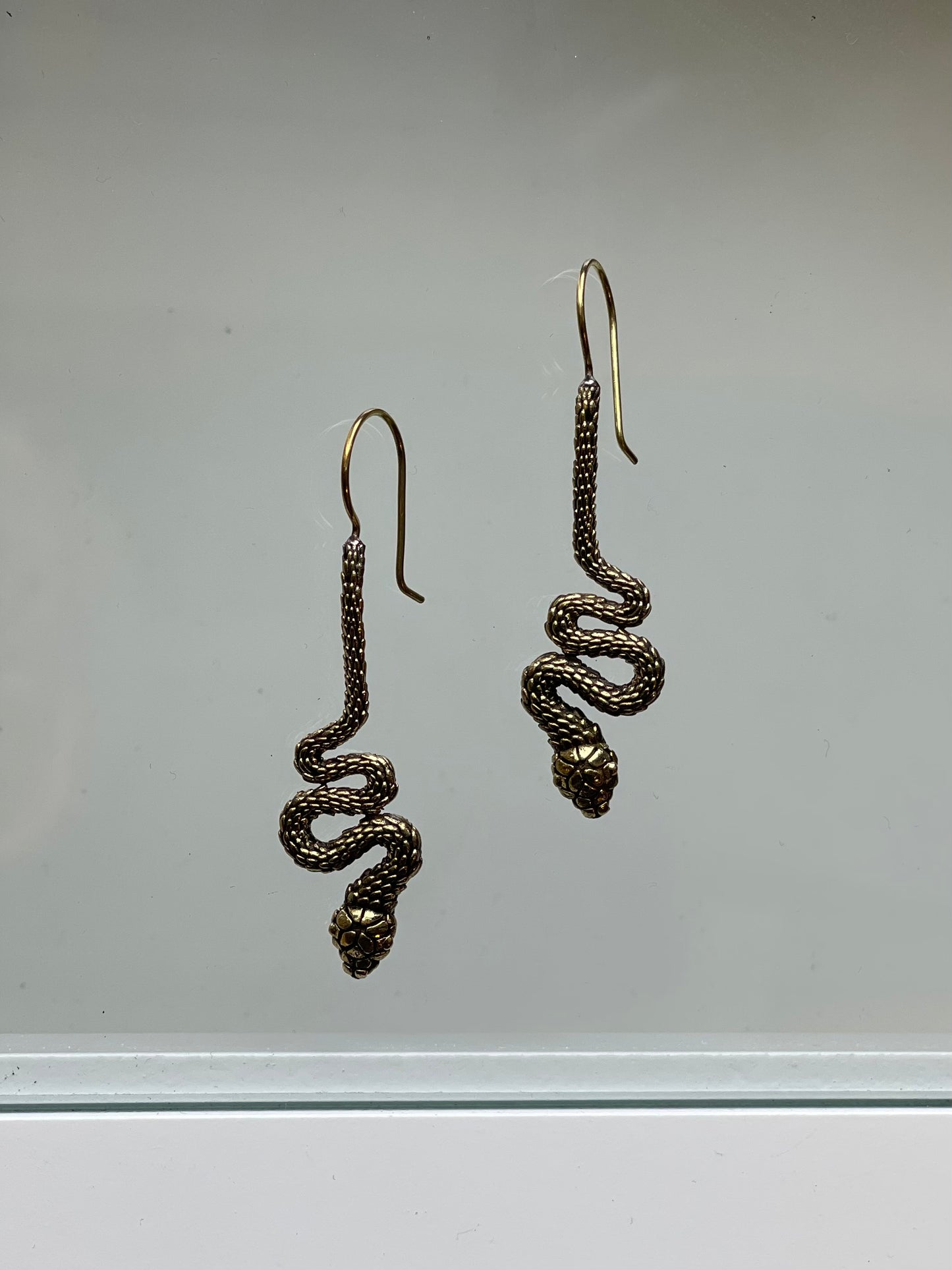 Teardrop Snake Earrings