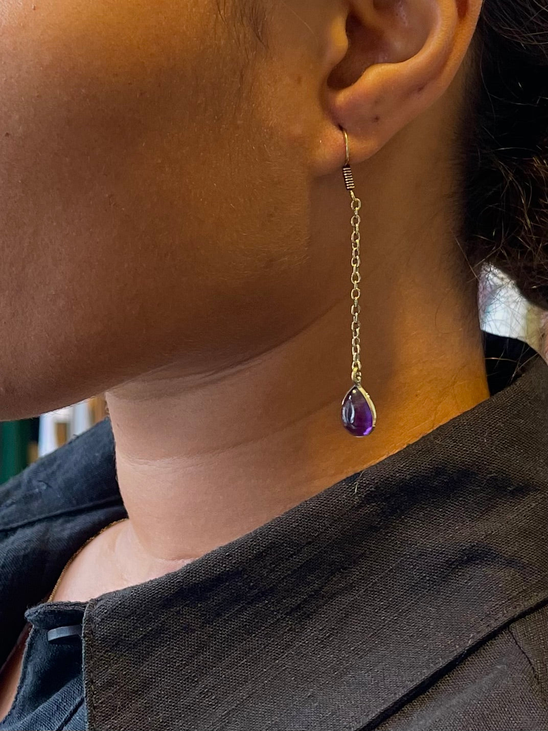 Stone Teardrop Earrings