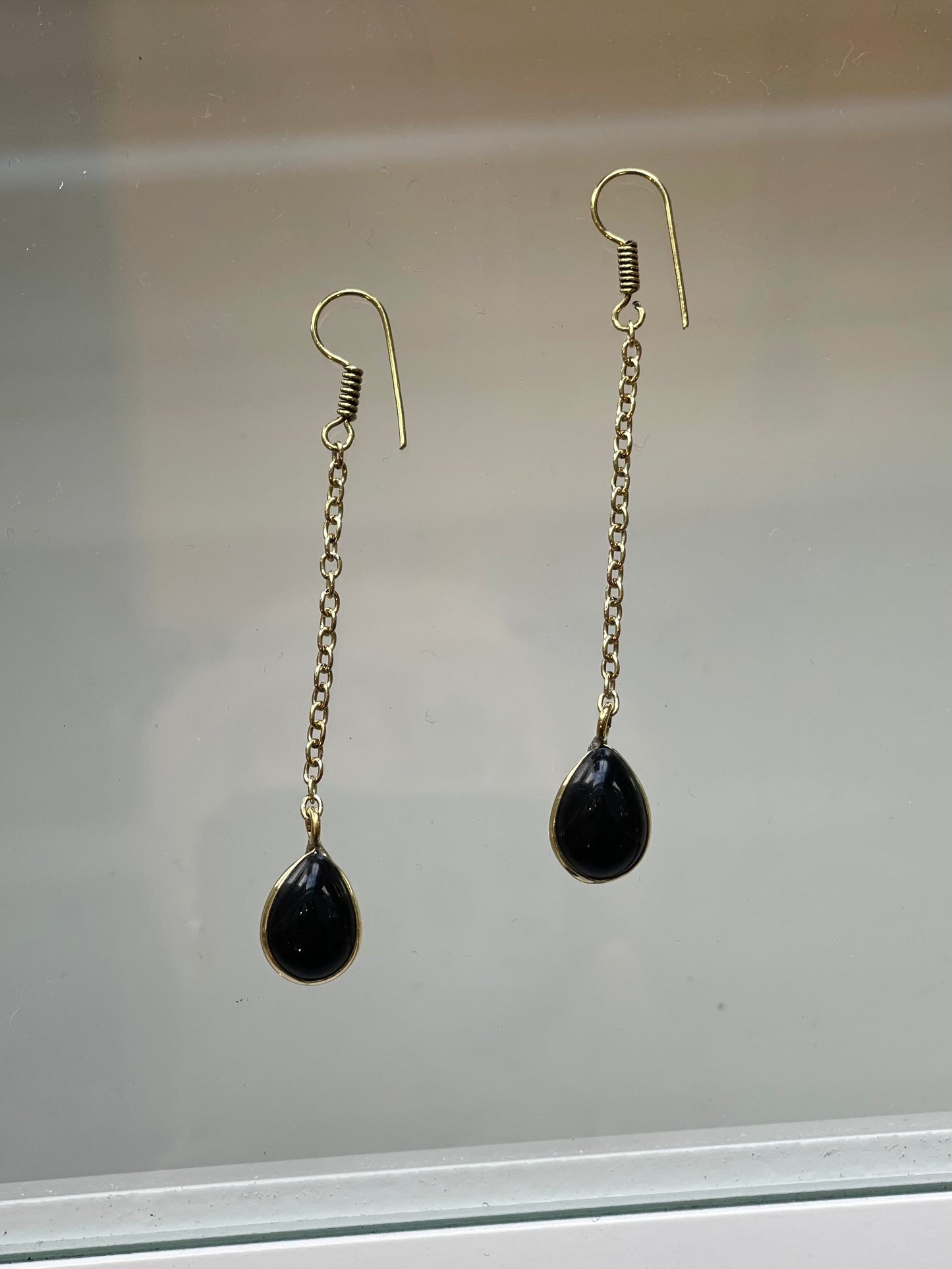 Stone Teardrop Earrings