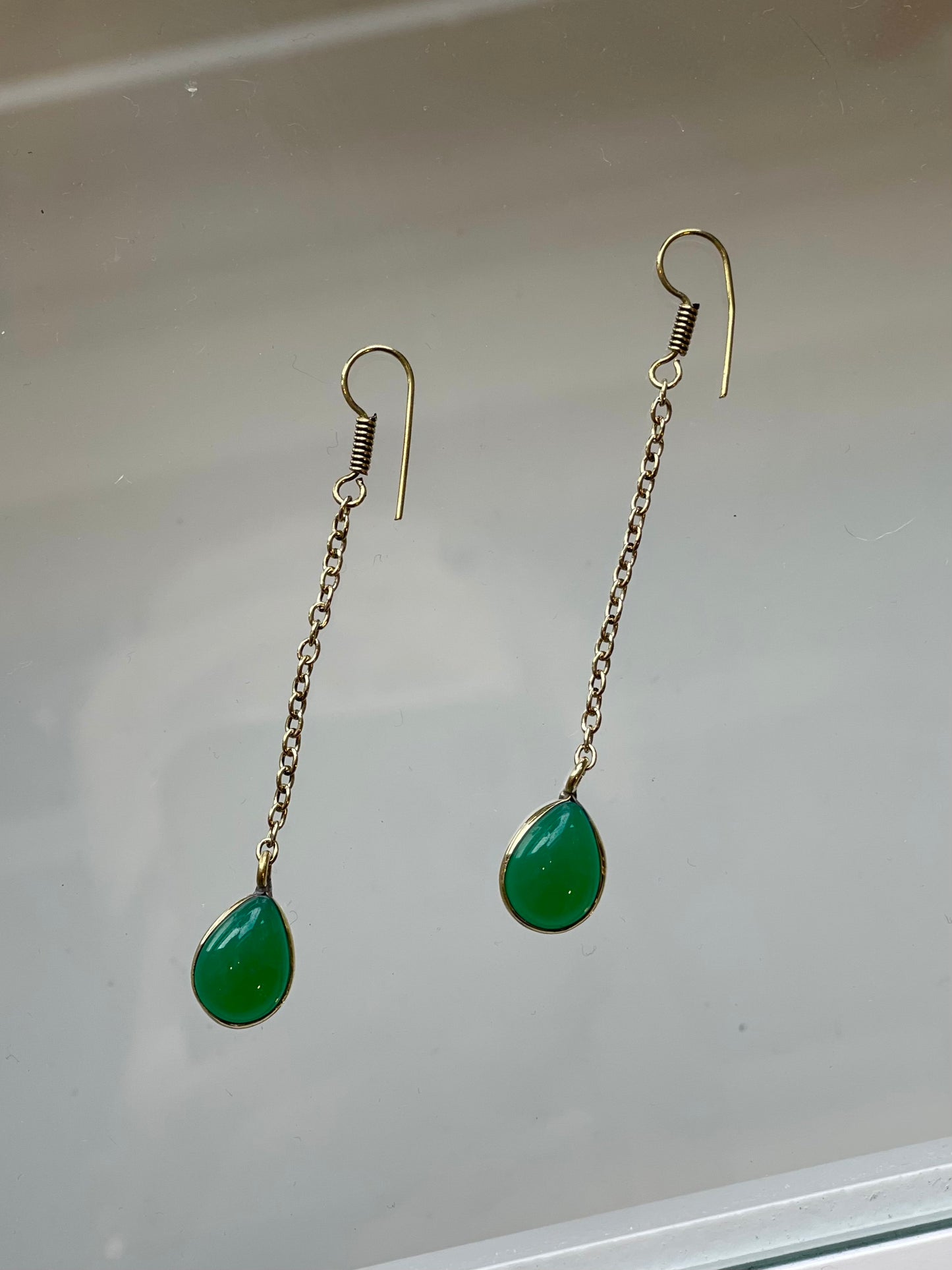 Stone Teardrop Earrings