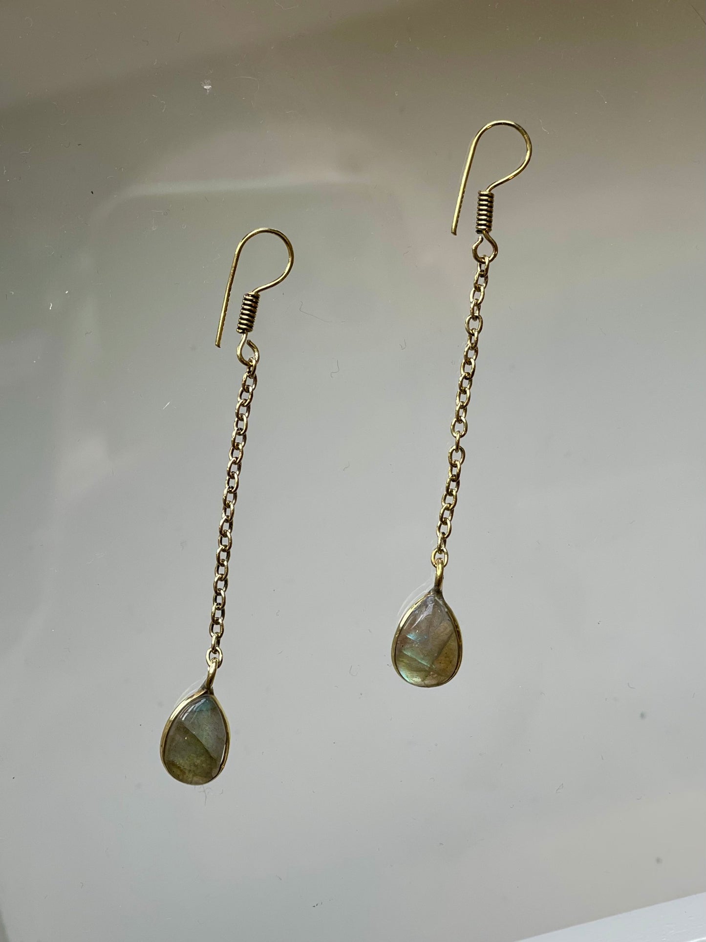 Stone Teardrop Earrings