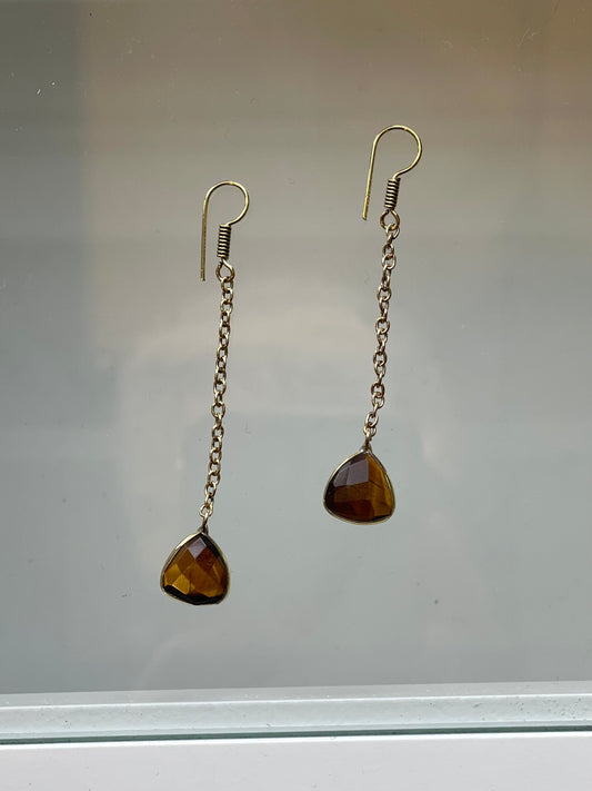 Stone Teardrop Earrings