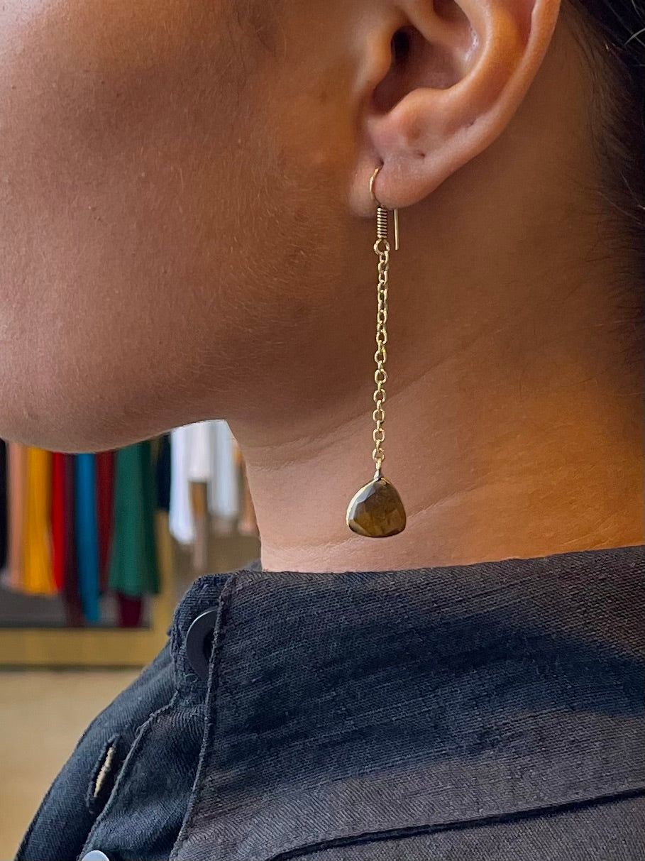 Stone Teardrop Earrings