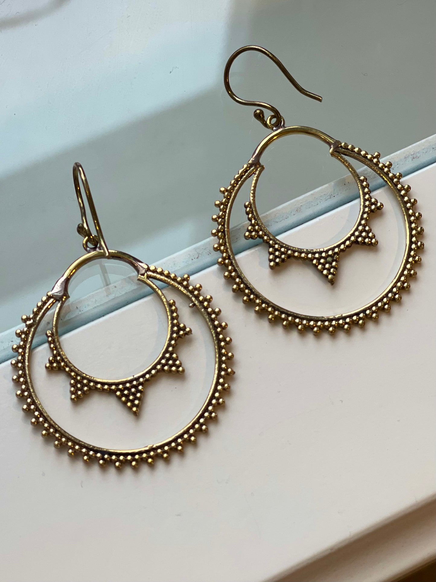 Double Hoop Dangle Earrings