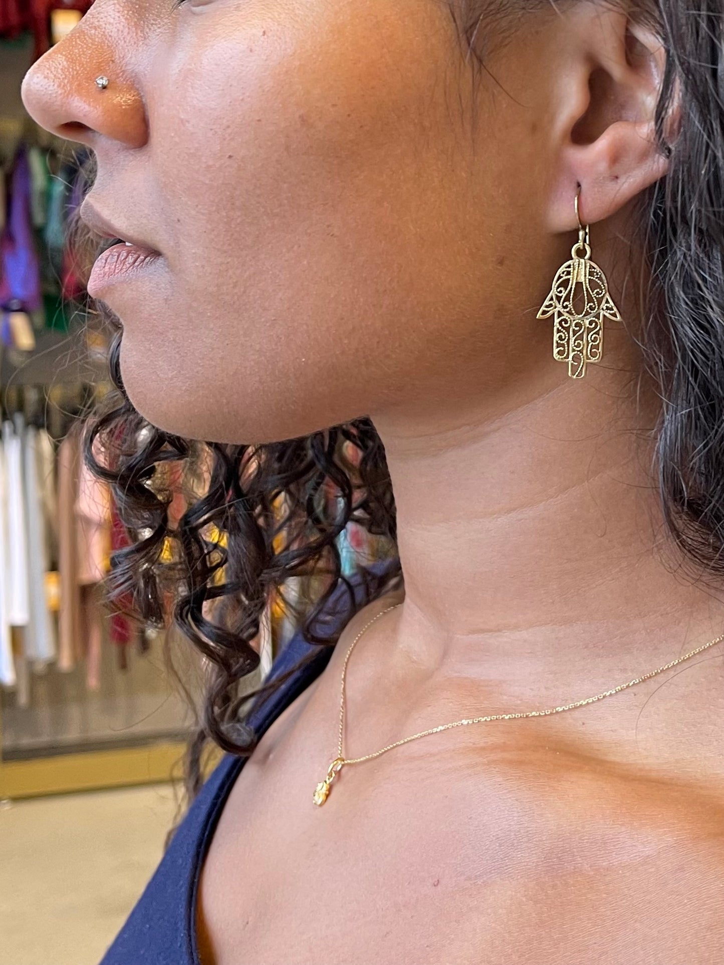 Hamsa Earrings