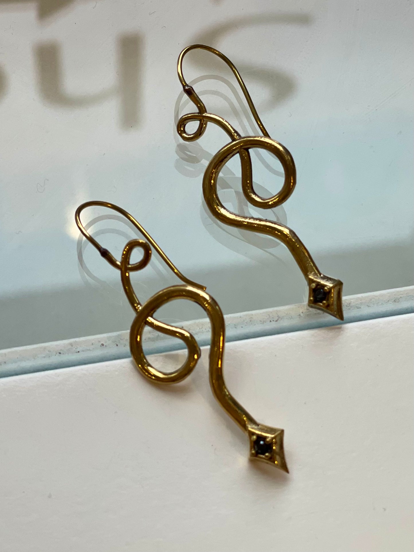 Stone Head Snake Earrings